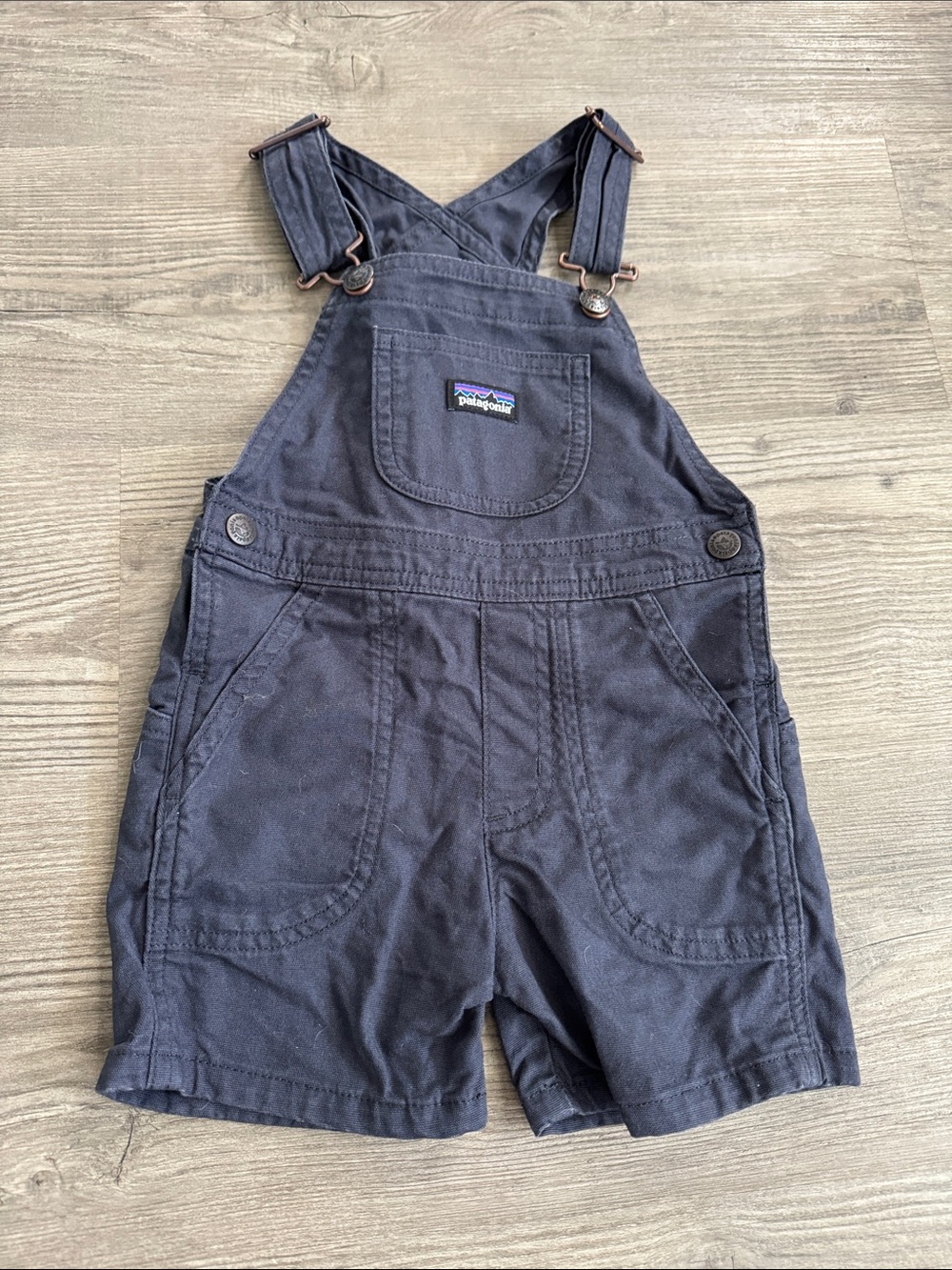 Patagonia Navy Baby Short Overalls